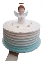 Angel En Porcelana Fria Para Torta De Bautismo