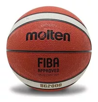 Pelota De Basketball Molten Numero 6 Bg2000 En Goma Color Naranja Oscuro