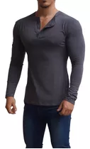 Playeras John Leopard Henley Ajuste Perfecto Slim Fit