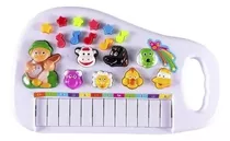 Piano Infantil Teclado Para Criança Com Som Dos Bicho Cor Branco 1