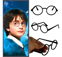 Óculos Infantil Redondo Preto Retro Vintage Harry Potter