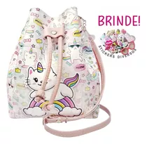 Bolsa Infantil Menina Gatinho Unicórnio, Magicc Bolsas 093