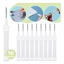 Set 10 Mini Cepillos Limpieza Regadera Ducha Baño Higiene F