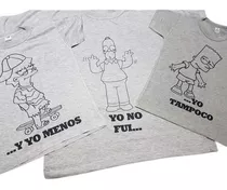 Combo De 3 Remeras, 1 Para Papa Y 2 Hijo/a Dia Del Padre Madre