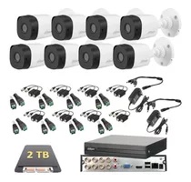 Kit Video Vigilancia 8 Cámaras 1080p Dahua Cctv 2 Tb Baluns