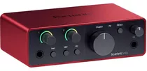 Focusrite Scarlett Solo 4ta Gen  Interfaz De Audio Usb-c Color Rojo