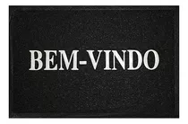 Tapete Capacho Bem-vindo -60cmx40cm -decoração, Casa, Porta Cor Preto