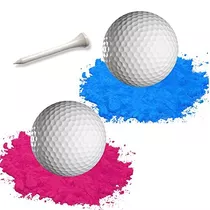 Género Reveal Pelotas De Golf | One Pink, One Blue + Woode