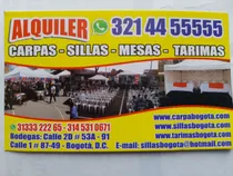 Alquiler De Sillas 3214455555 Mesas Carpas Tarimas Manteles
