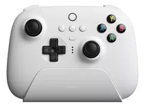 Controle 8bitdo Ultimate Wireless 2.4ghz Com Hall Effect, Bluetooth E Base De Carregamento Cor Branco