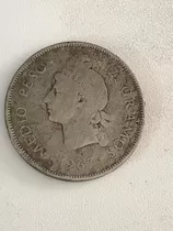 Moneda Antigua Medio Peso 1/2 Dominicano Del 1967