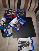 Ps4 Slim 500gb +1 Joystick +5 Juegos Fisicos