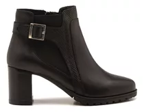 Bota Negra Con Taco Mujer Gravagna