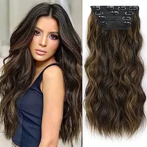 Alxnan Clip En Long Wavy Sintético Hair Extension 20 Jk6q7