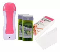 Kit De Cera Depilatoria Roll - On Calentador, Cera Y Lienzos