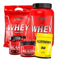 Combo Integral Nutri Whey Protein Bcaa Creatina Albumina