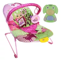 Cadeirinha Bebê Vibratória 9kg Descanso Rosa + Dog Musical