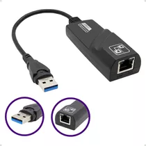 Placa Rede Usb Rj45 10/100/1000mbps Ethernet Usb 3.0 Rápido