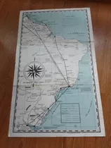 1955 Mapa De Rutas America Sur Pan American World Airways 