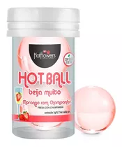 Bolinhas Hot Ball Dupla Beija Muito Morango C/ Champanhe