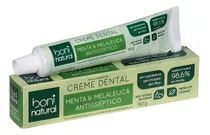 Pasta De Dente 90gr Sabor Menta E Melaleuca Creme Dental Sem Flúor E Antisséptico Boni Natural