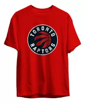 Remera Basket Nba Toronto Raptors Roja Logo Completo