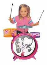 Bateria Musical Infantil Mytoy Fiesta Band Color Rosa