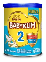 Leche De Fórmula En Polvo Nestlé Baby Klim 2 En Lata De 1 De 400g - 6  A 12 Meses