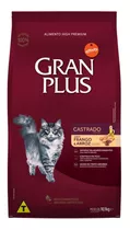Alimento Gran Plus Castrados Para Gato Adulto Sabor Frango E Arroz Em Saco De 10.1kg