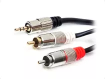 Cabo Profissional De Audio P2 + 2 Rca 24k Blindado 2 Metros