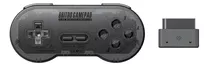 Controle Gamepad 8bitdo Sem Fio Sn30 Wireless 2.4g Snes Sfc Cor Preto