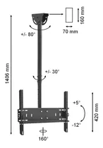 Soporte Led Lcd Techo Móvil Brazo 26 30 32 42 40 43 50 55 Con Inclinacion Y Giro De 180 Grados