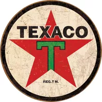 Texaco 1936 Señal Lata Clasico Retro Desgastado Logotipo