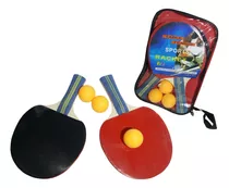 Set Ping Pong Estuche 2 Paletas 3 Pelotas - Sportex