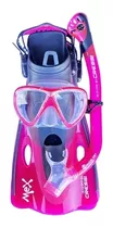 Set Cressi Snorkeling Mex Visor, Snorkel, Aletas Rosa S/ M