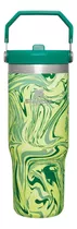 Botella Térmica Stanley Flip Straw Verde + Diseño | 887 Ml Color Verde Claro
