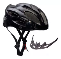 Capacete Bike Mtb Speed Preto Gta Start Led Traseiro