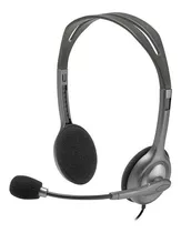 Headset Logitech H111 Cinza P3 Estéreo Analógico Envio Já