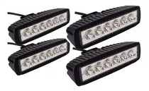 Pack X4 Foco Led Auto Focos Neblineros Led Barra Led 4x4 18w