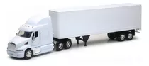 Trailer Peterbilt 387 Blanco Caja Seca New Ray Escala 1:32