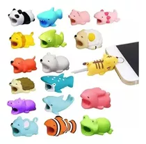 Protector Cable Para iPhone Android Animalitos Mordedores