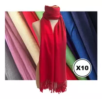 Pashmina Ruana Bufanda Unisex Grandes Pack X 10 Por Mayor