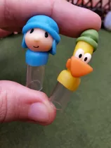 Linda Ponteira Biscuit P/ Lápis Ou Caneta - Pato Ou Pocoyo