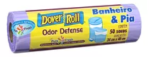 Saco De Lixo Banheiro E Pia Odor Defense Cor Lilás Dover Roll Com 50 Unidades