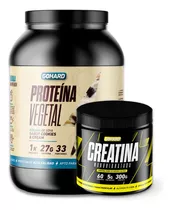 Pack Proteina Vegetal 1 Kg + Creatina 300 Grs Gohard Sabor Cookies & Cream