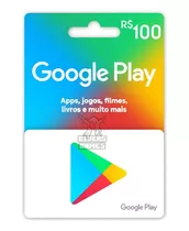 Cartão Vale Google Play R$100 Reais Brasil Giftcard