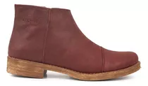 Bota Mujer Cuero Briganti Botineta Borcegos Casual Mcbo24767