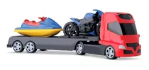 Caminhão Brinquedo Trans Sport Radical + Moto E Jet Ski