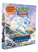 Álbum Fichário Pasta Pokemon + 5 Folhas + 6 Cards + Brinde