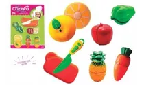 Kit Cozinha Infantil Fruta Legumes Cortar Lanche Batata